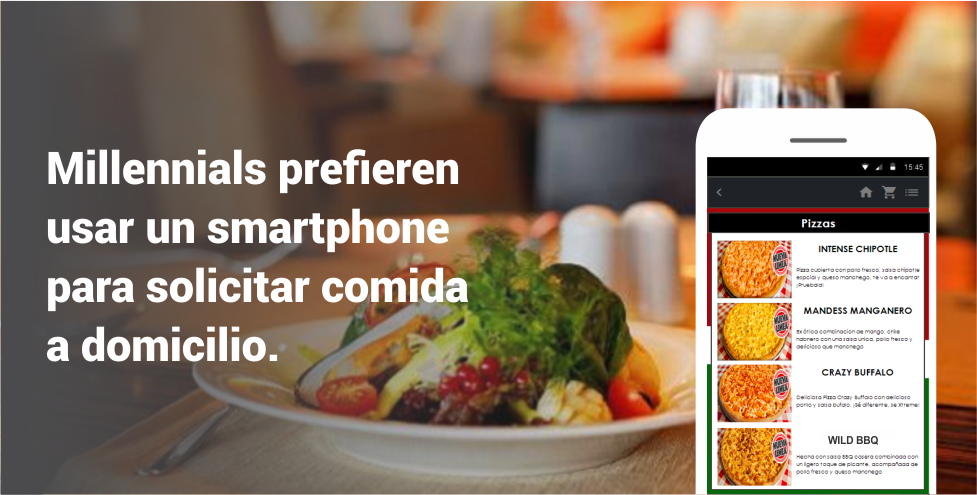 Millennials prefieren usar un smartphone para solicitar comida a domicilio